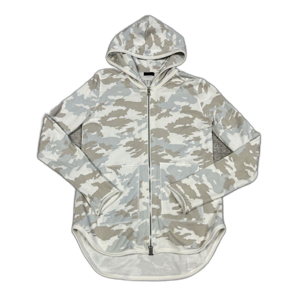 ATM Anthony Thomas Melillo French Terry Sweatshirt Womens Small Tan White Camo